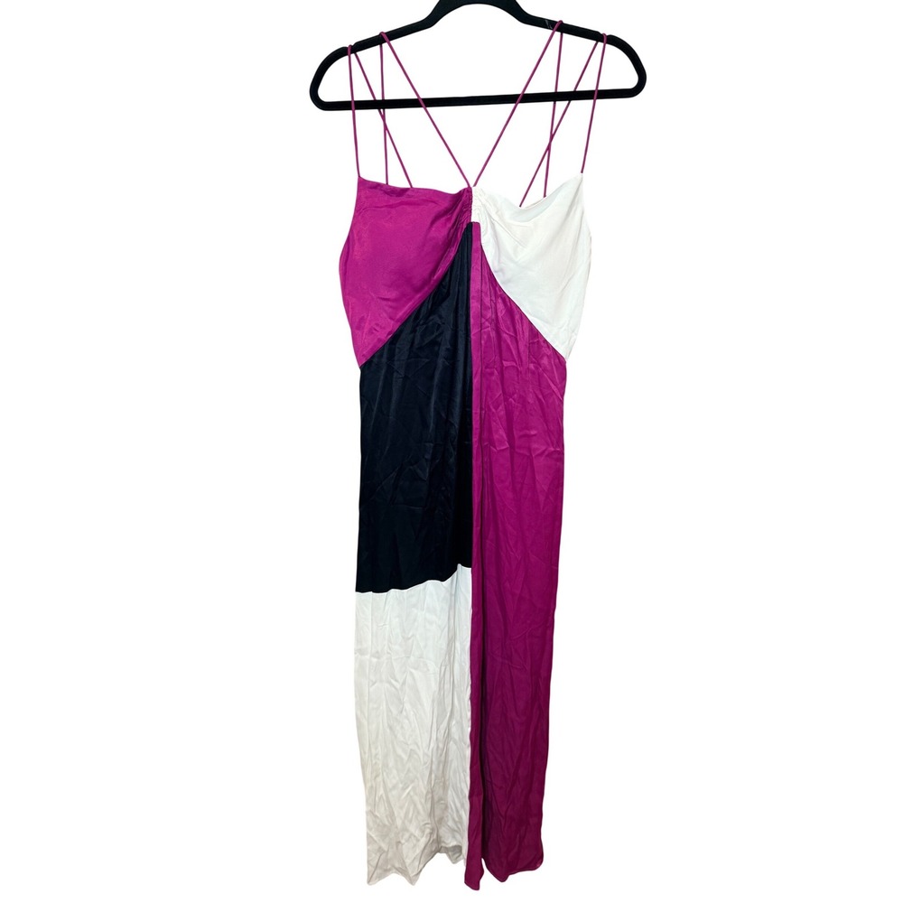 Nordstrom x Harlem's Fashion Row Harbison Satin Maxi Slip Dress Size XL - Picture 2 of 10
